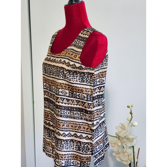 Vintage Stunt Collection 100% silk top sz s 429 - Picture 2 of 5